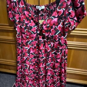 Heart Patterned Dress Madden NYC